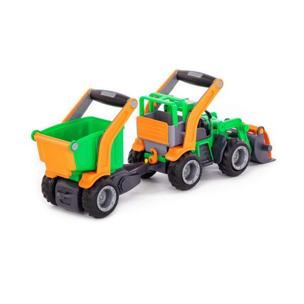 GripTrac Traktor mit Fronschaufel und Anhänger (box)