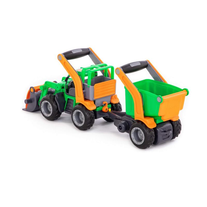 GripTrac Traktor mit Fronschaufel und Anhänger (box)