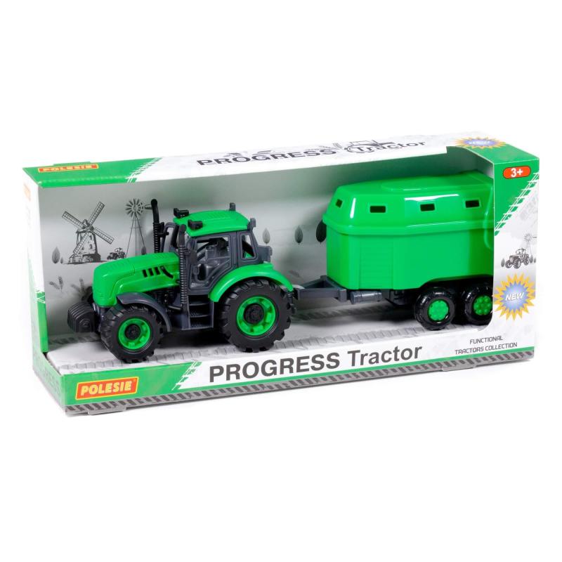 Traktor PROGRESS mit Pferdetransporter (Box)