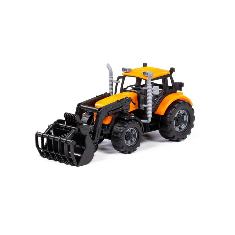 Traktor PROGRESS mit Frontlader orange (Box)