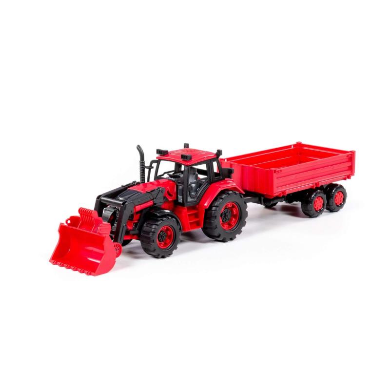 Traktor BELARUS mit Schaufel und Anhänger (Box)