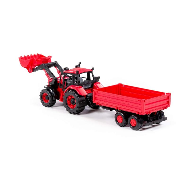 Traktor BELARUS mit Schaufel und Anhänger (Box)