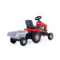 Preview: Trett-Traktor Turbo mit Anhänger, rot