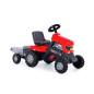 Preview: Trett-Traktor Turbo mit Anhänger, rot