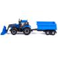 Preview: Traktor PROGRESS mit Schaufel und Kippanhänger blau (Box)