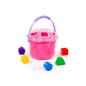 Preview: Eimer mit Steckbausteine, 6-tlg., pink