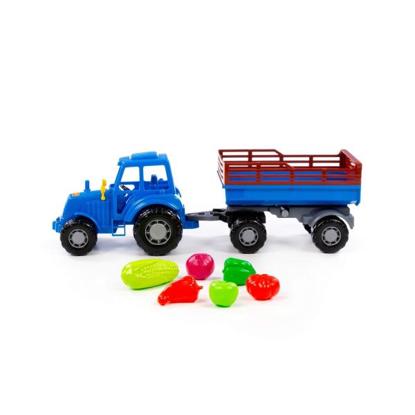Traktor LittleFarmer mit Anhänger und Gemüseset, 6-tlg.