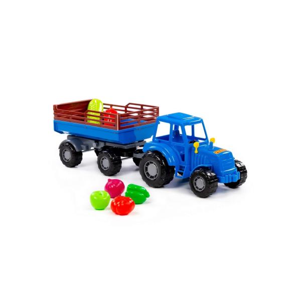 Traktor LittleFarmer mit Anhänger und Gemüseset, 6-tlg.