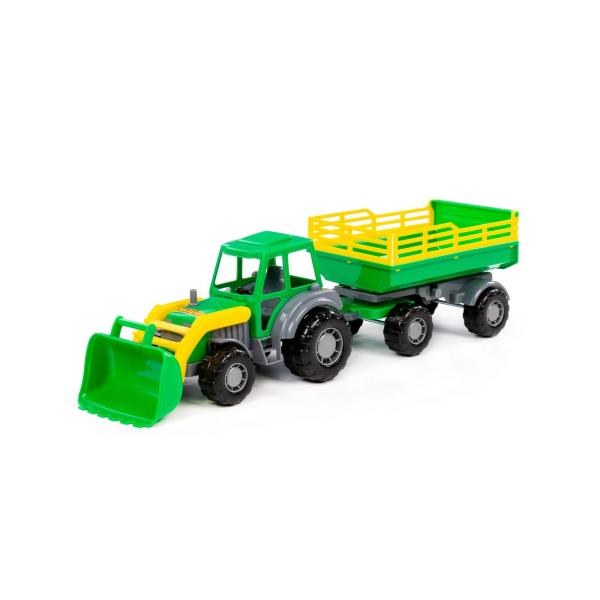 Little Farmer Traktor mit Schaufel und 2-Achsanhänger