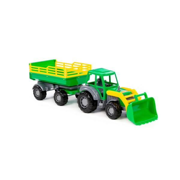 Little Farmer Traktor mit Schaufel und 2-Achsanhänger