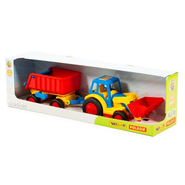 Basics Traktor mit Schaufel mit Hänger (Box)