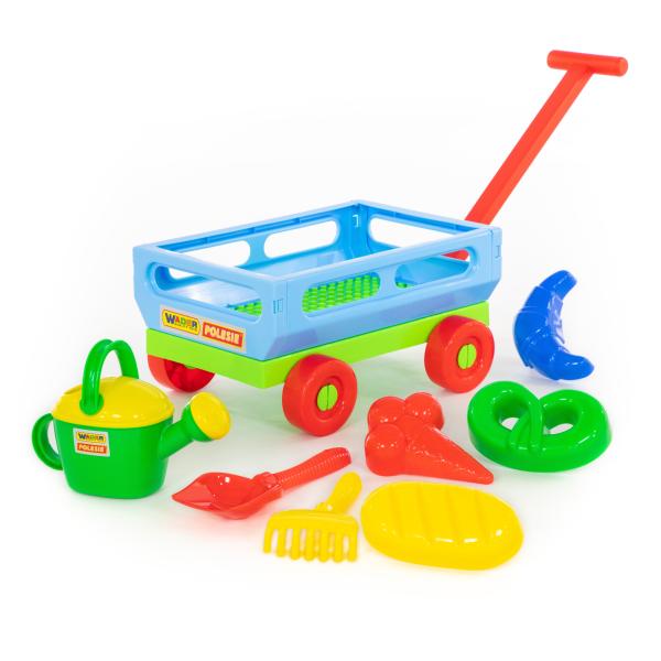 Handwagen mit Sandspielzeug, 8-tlg. Set 484