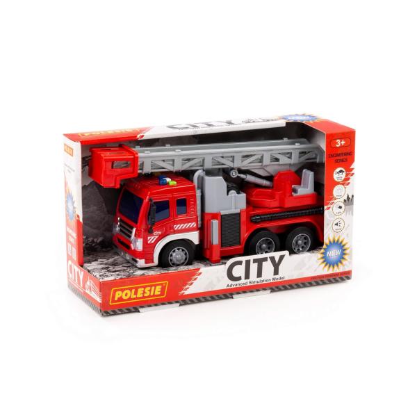 CITY Feuerwehrauto V2 mit Schwungantrieb (Box)