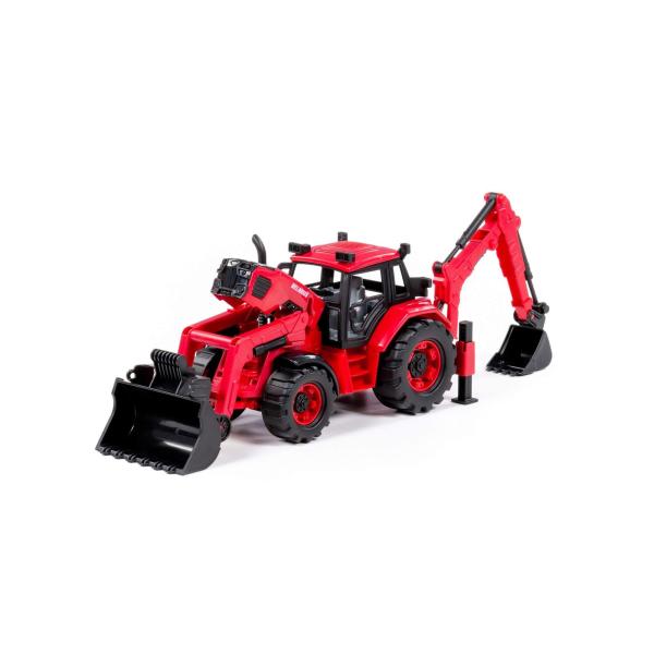 Traktor BELARUS mit Schaufel und Heckbagger (Box)
