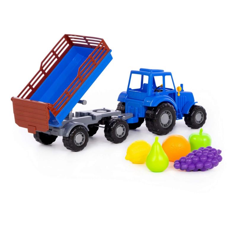 Traktor Harzland mit Anhänger und Früchteset, 5-tlg.