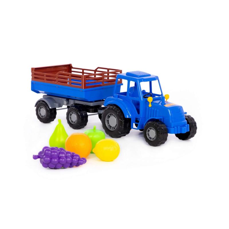 Traktor Harzland mit Anhänger und Früchteset, 5-tlg.