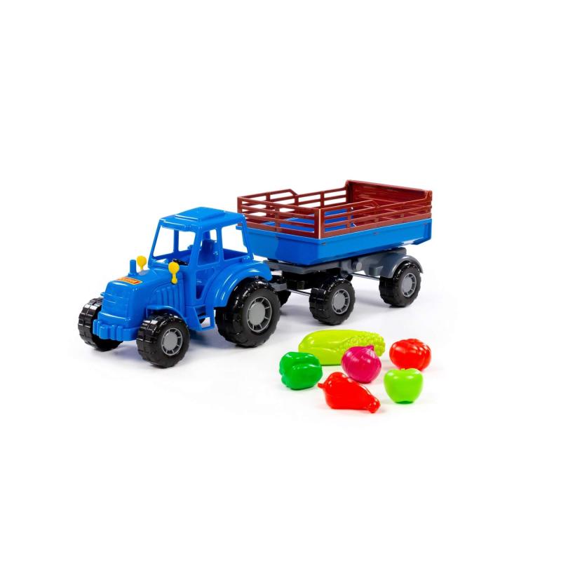 Traktor LittleFarmer mit Anhänger und Gemüseset, 6-tlg.
