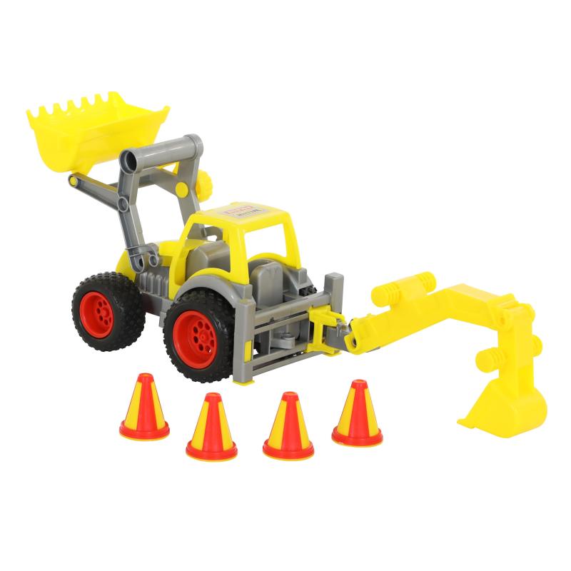 ConsTruck Radlader mit Heckbagger