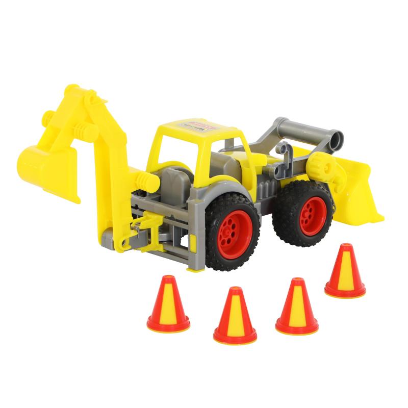 ConsTruck Radlader mit Heckbagger