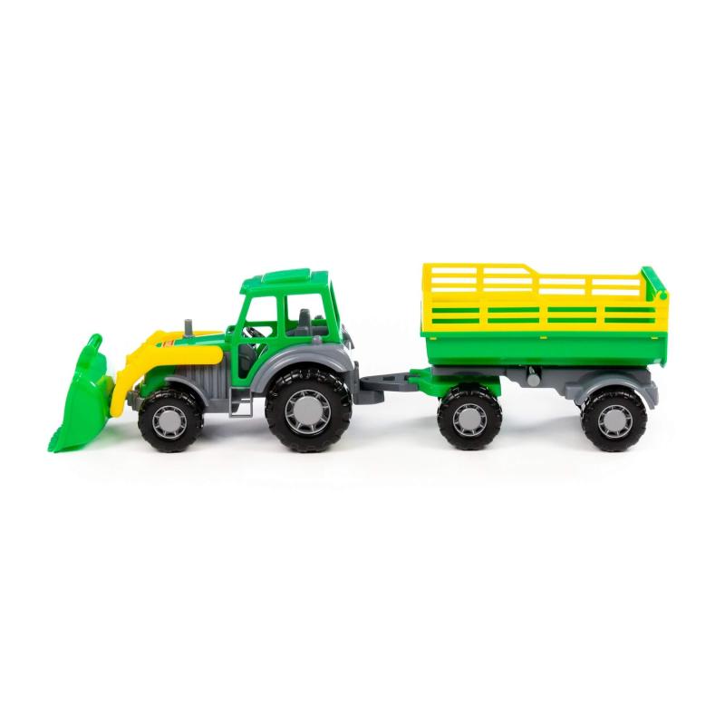 Little Farmer Traktor mit Schaufel und 2-Achsanhänger