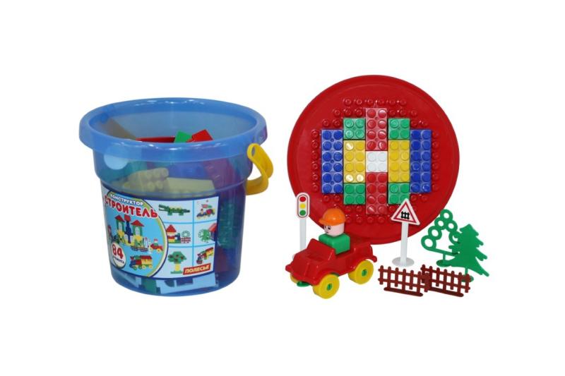 Bausteine Set "Bauleiter" 84-tlg, im Eimer