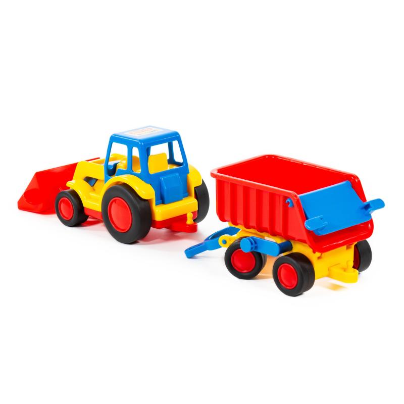 Basics Traktor mit Schaufel mit Hänger (Box)