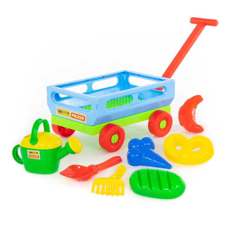 Handwagen mit Sandspielzeug, 8-tlg. Set 484