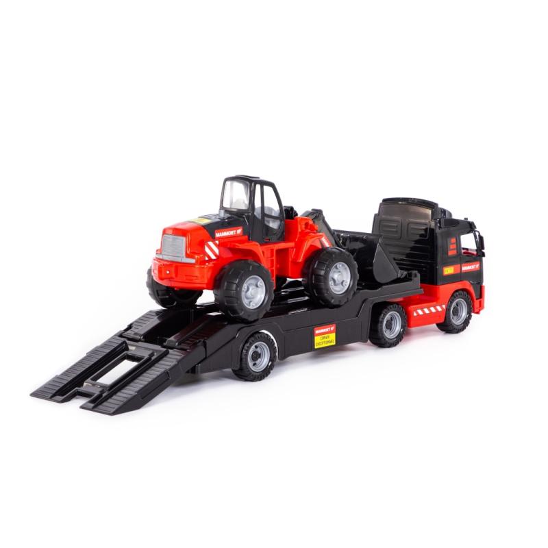 Mammoet Truck LKW Tieflader mit Radlader Kinder Spielzeug Fahrzeug 57129 