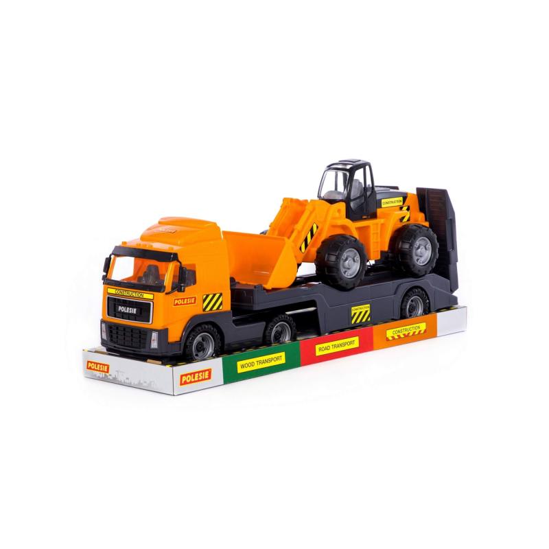 PowerTruck Tieflader mit Radlader (Tray)