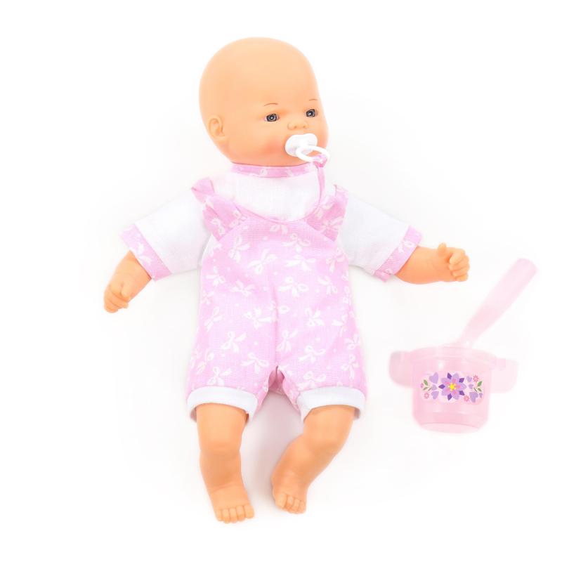 Puppe Little Sweety Softbody mit Schnuller und Fütterungsset, 28cm (Box)