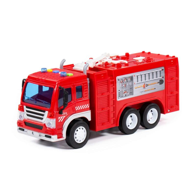 CITY Feuerwehrauto mit Schwungantrieb (Box)