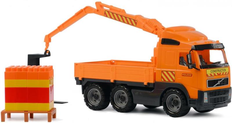 PowerTruck Kranwagen mit Baustein-Mix 30-tlg. auf Palette