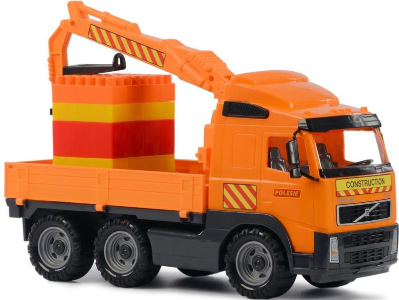 PowerTruck Kranwagen mit Baustein-Mix 30-tlg. auf Palette