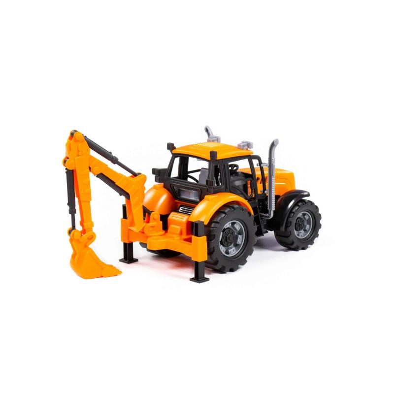 Traktor PROGRESS Bagger orange, Dipsplay