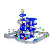 Garage mit 4-Ebenen mit Straße und Autos (Box)