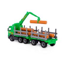 VOLVO Holzfrachter mit Anhänger